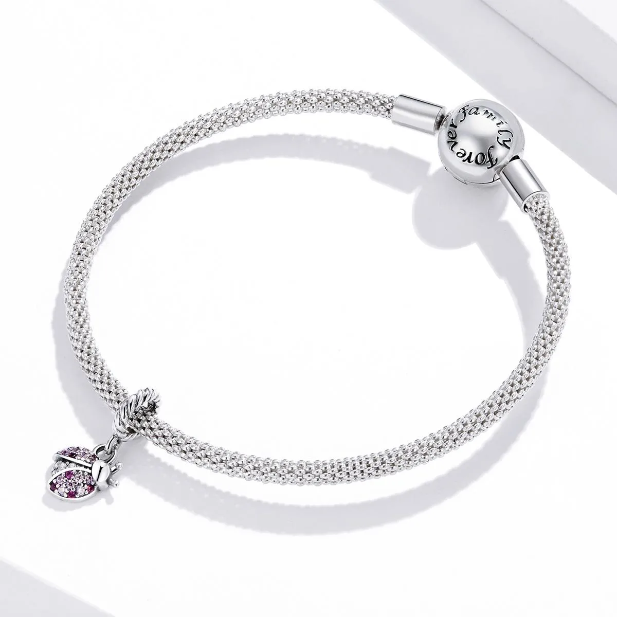 925 Sterling Silver Ladybug Pendant For Bracelets & Necklaces