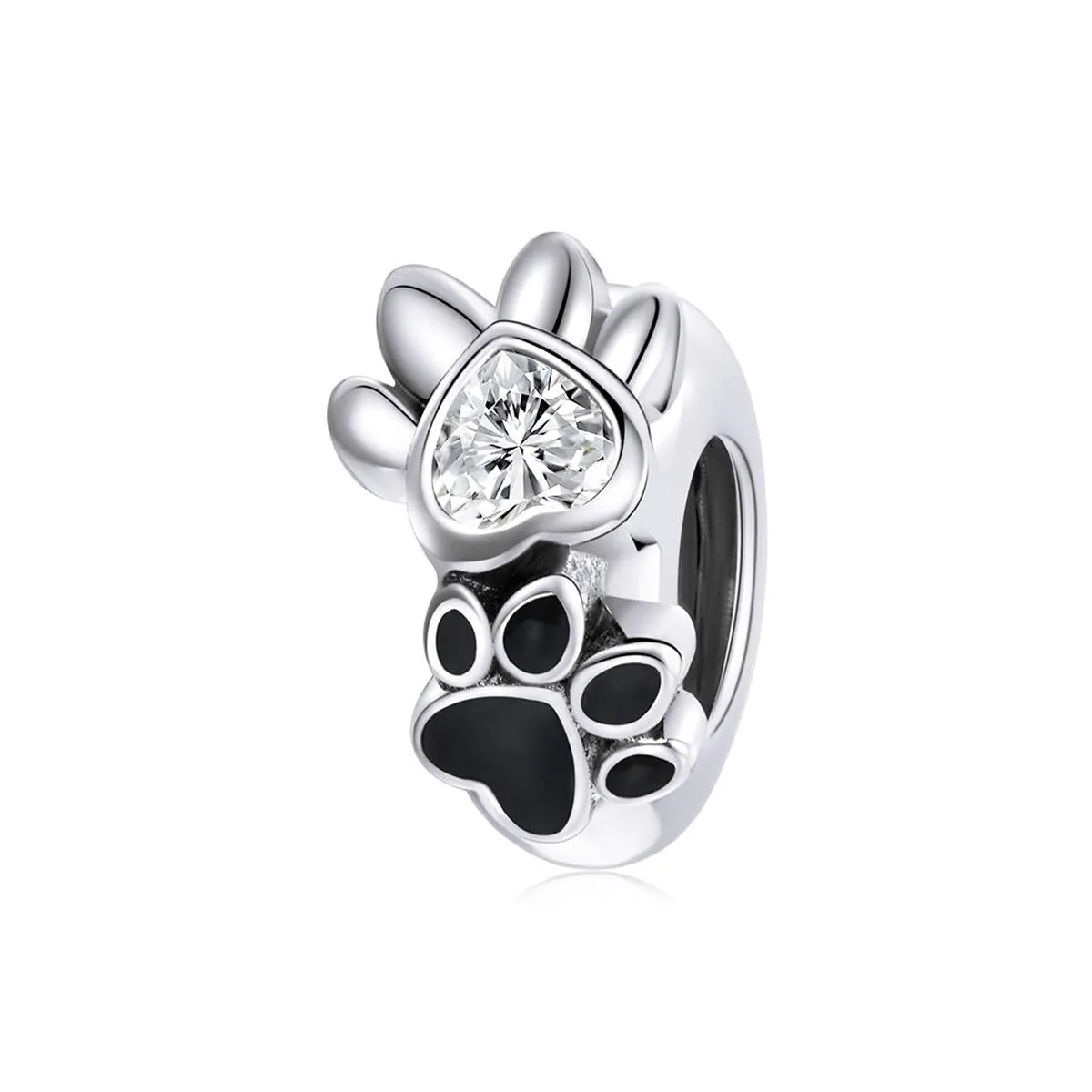925 Sterling Silver Pet Imprint Beads For Diy Bracelets & Necklaces