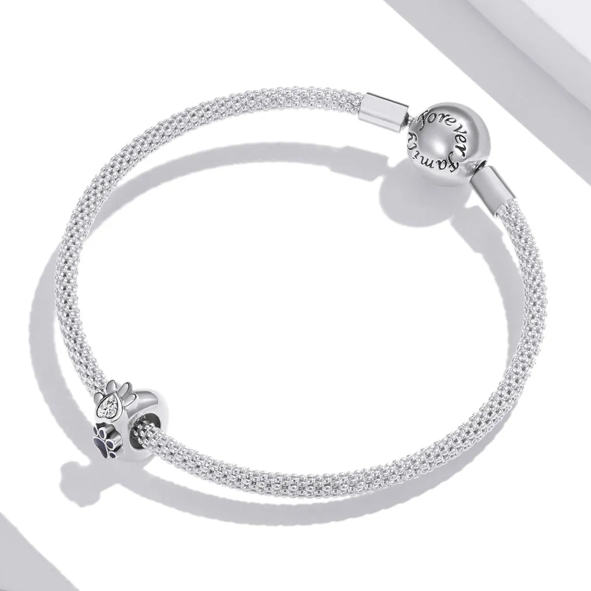 925 Sterling Silver Pet Imprint Beads For Diy Bracelets & Necklaces