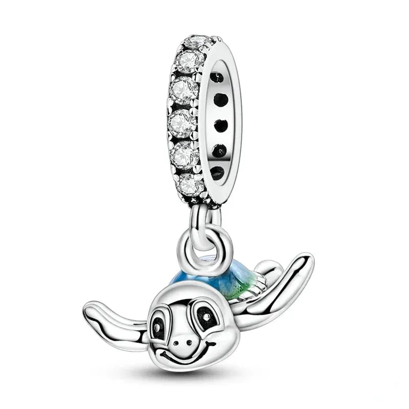 925 Sterling Silver Turtle Pendant Charm Fits Bracelets & Necklaces Diy Gift