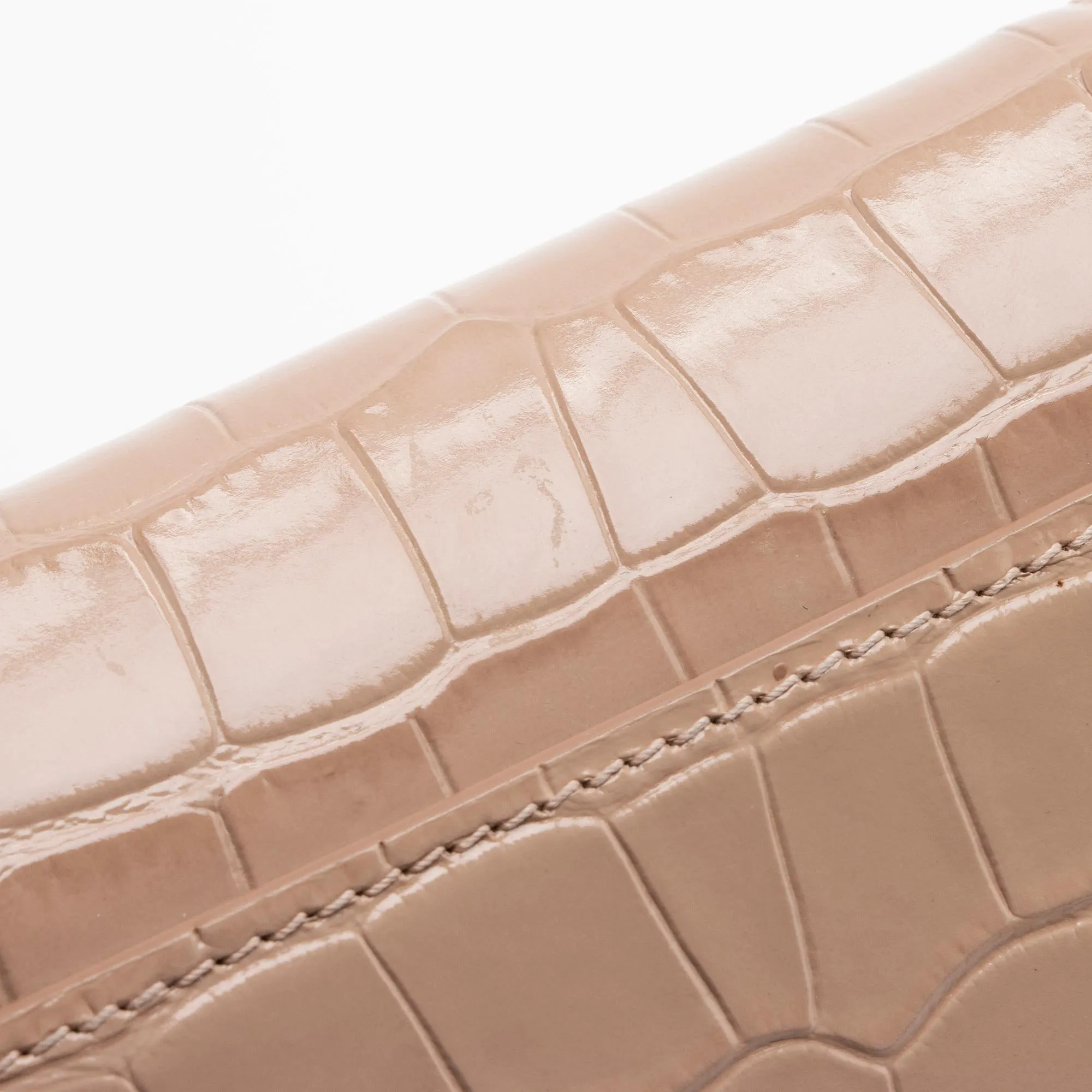 Balenciaga Shiny Croc Embossed Calfskin Hourglass Chain Bag (SHF-ZdcMW4)