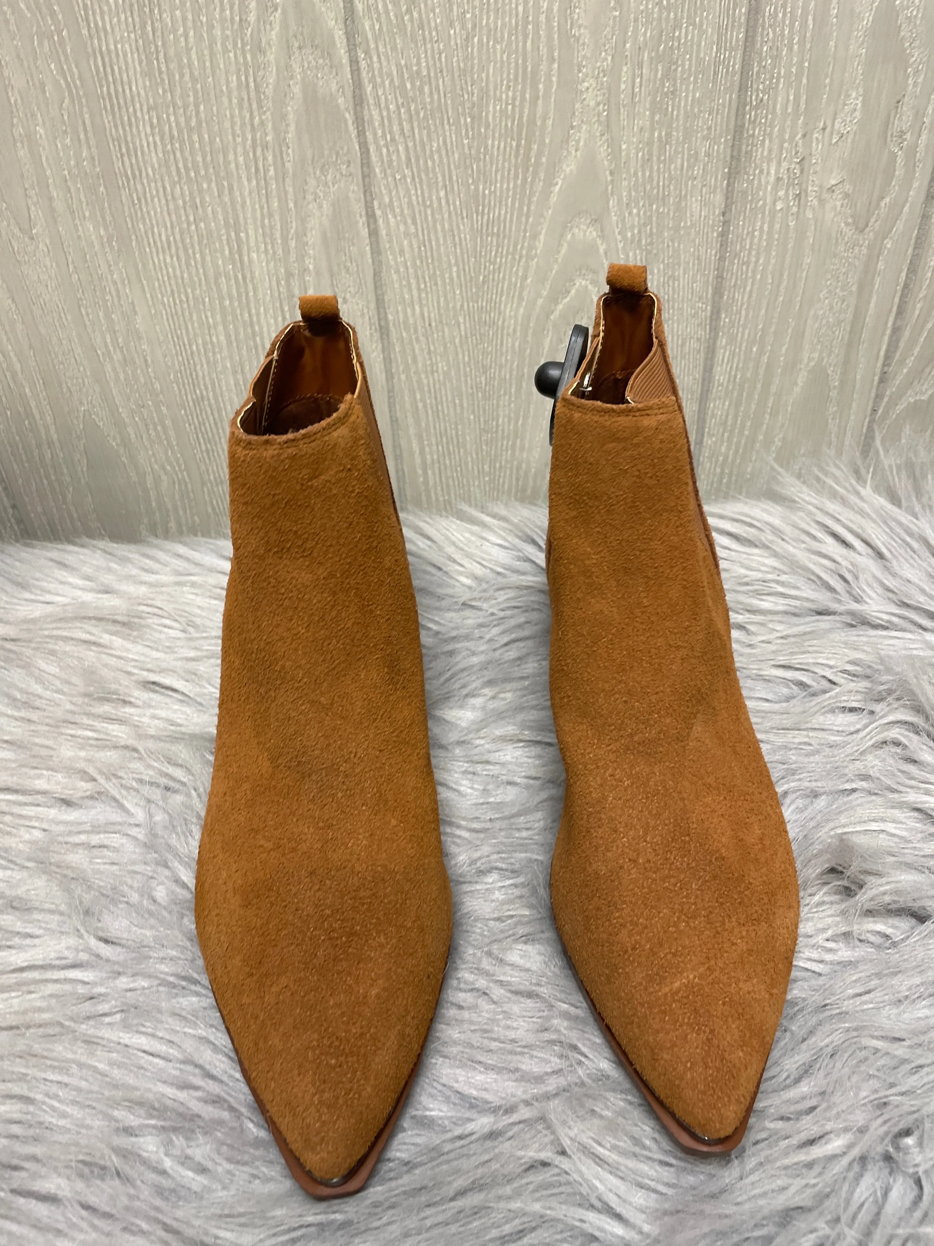 Boots Ankle Flats By Marc Fisher In Brown, Size: 7.5
