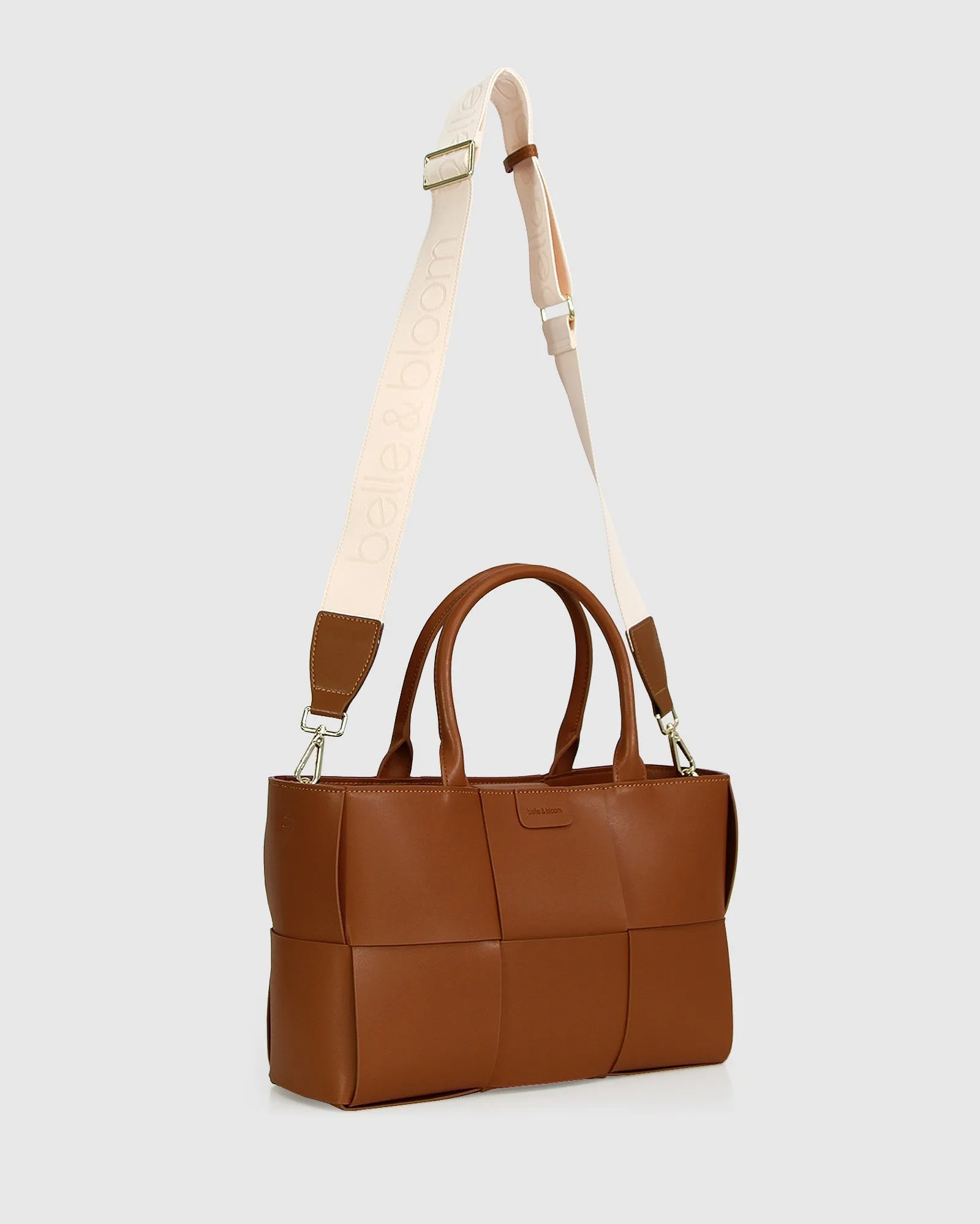 Classic Weft Shoulder Strap - Cream/Camel