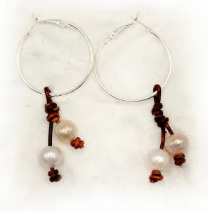 Double Angel Freshwater Pearl Earrings