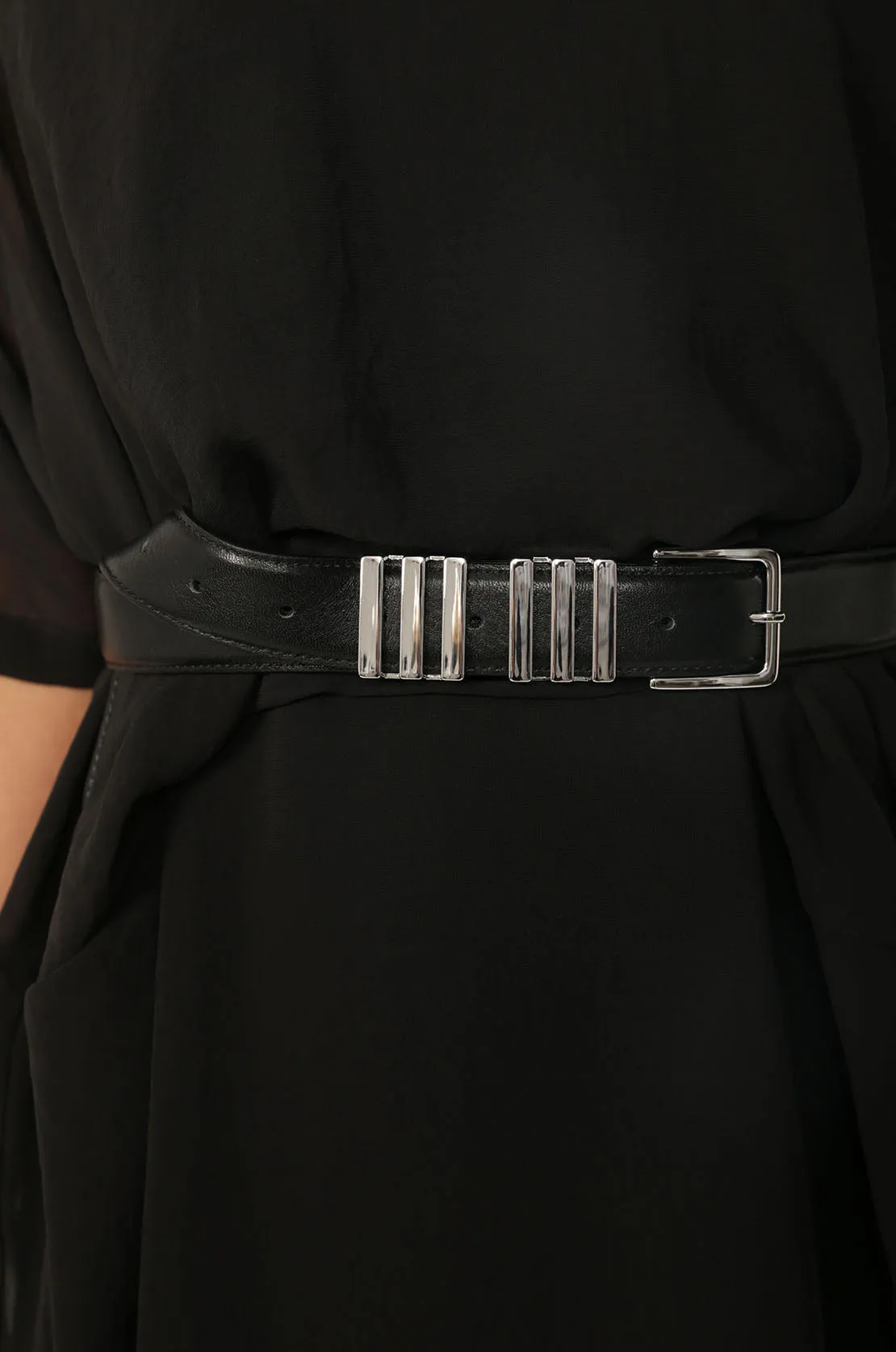 fixed belt / black|silver