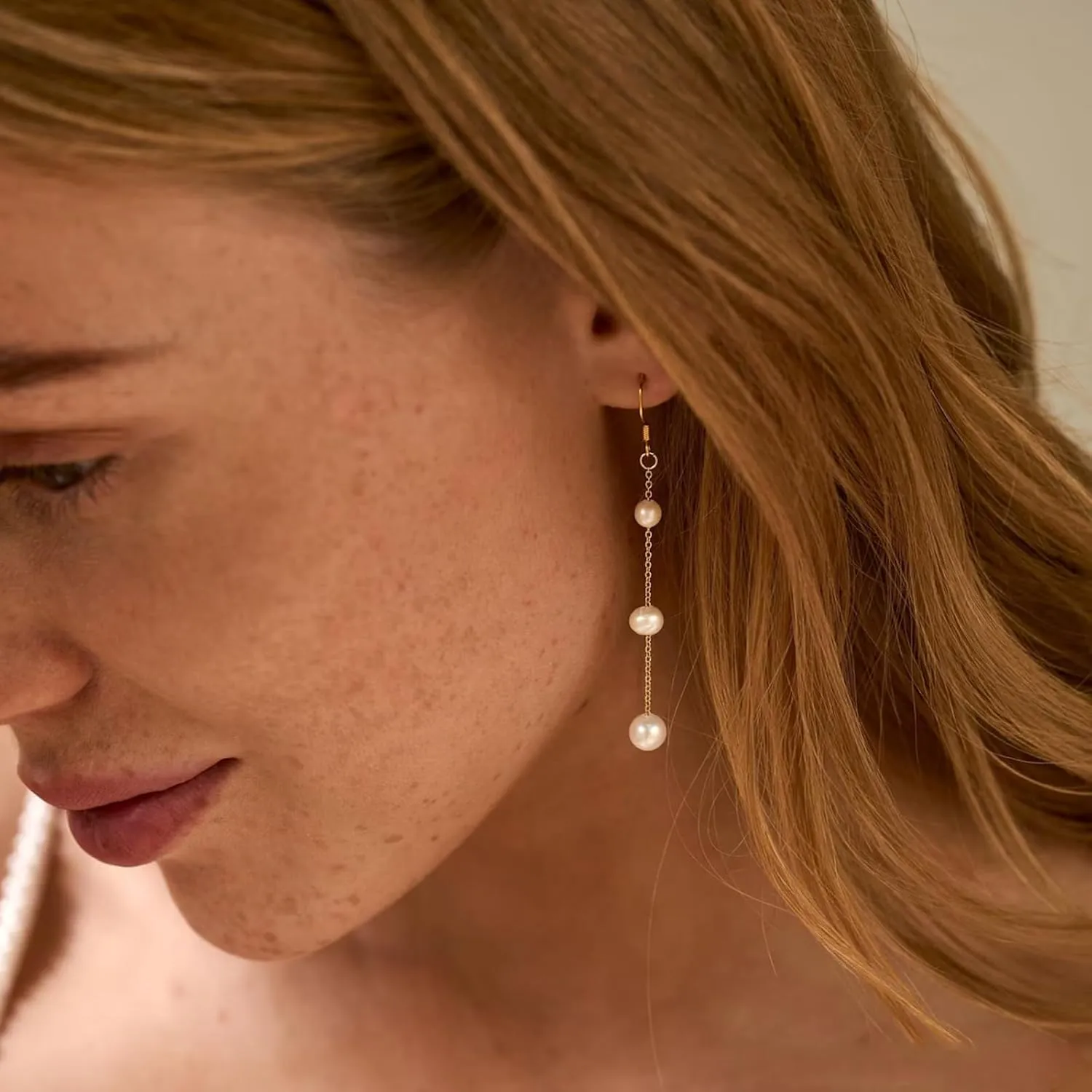 Gold Silver Pearl Dangle Earrings Prom Bridal Wedding White Pearl Drop Earrings for Women Elegant Jewelry