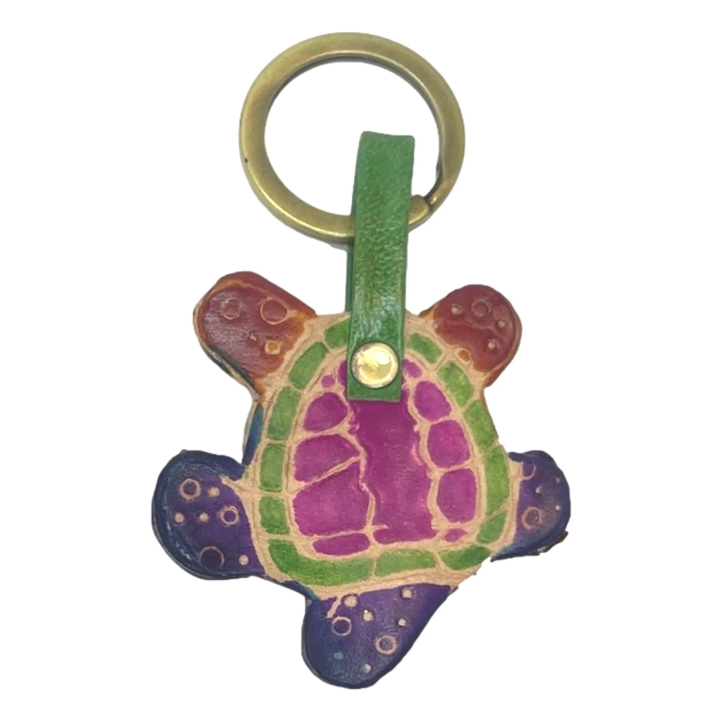 Hand Painted Shantiniketan Leather Key Chains