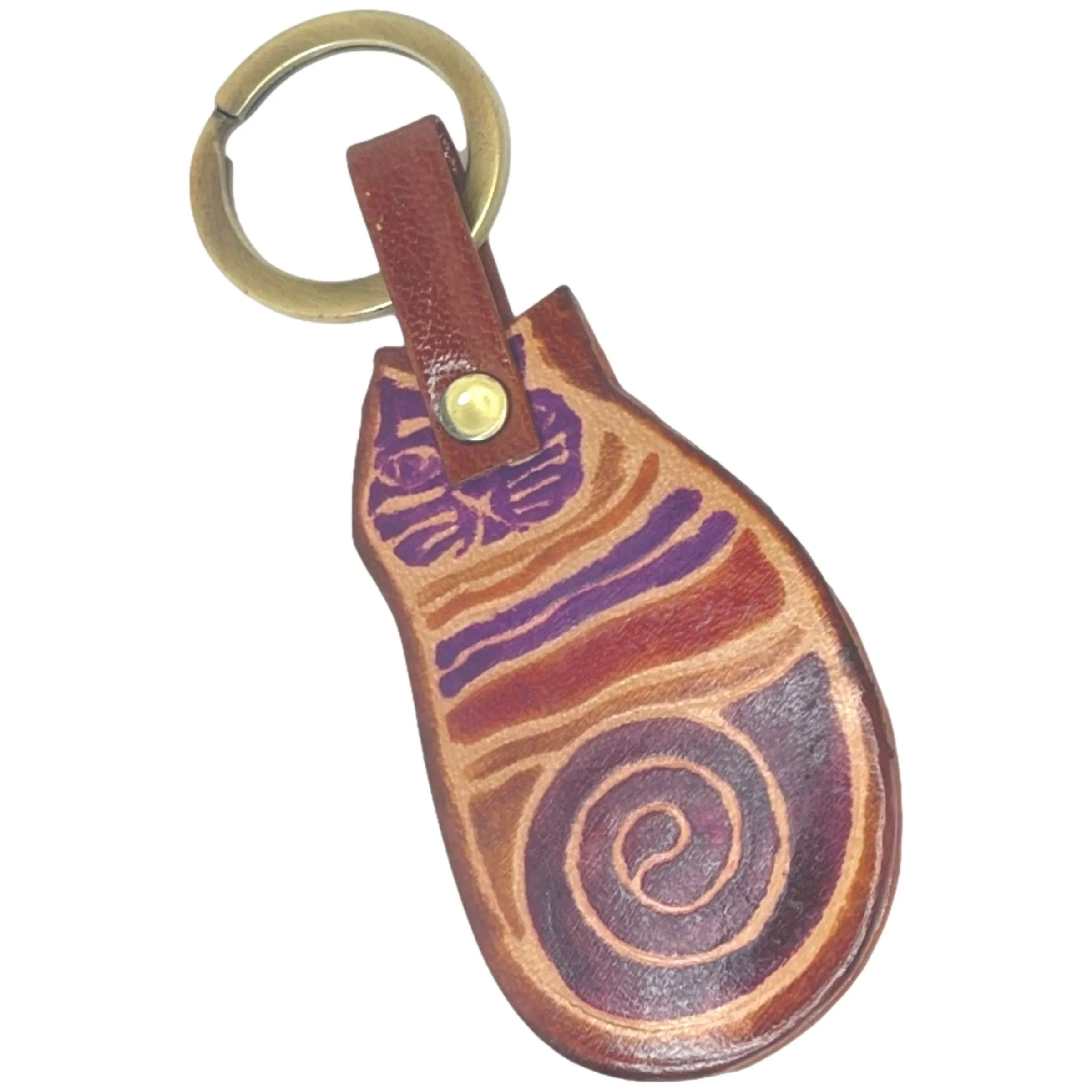 Hand Painted Shantiniketan Leather Key Chains