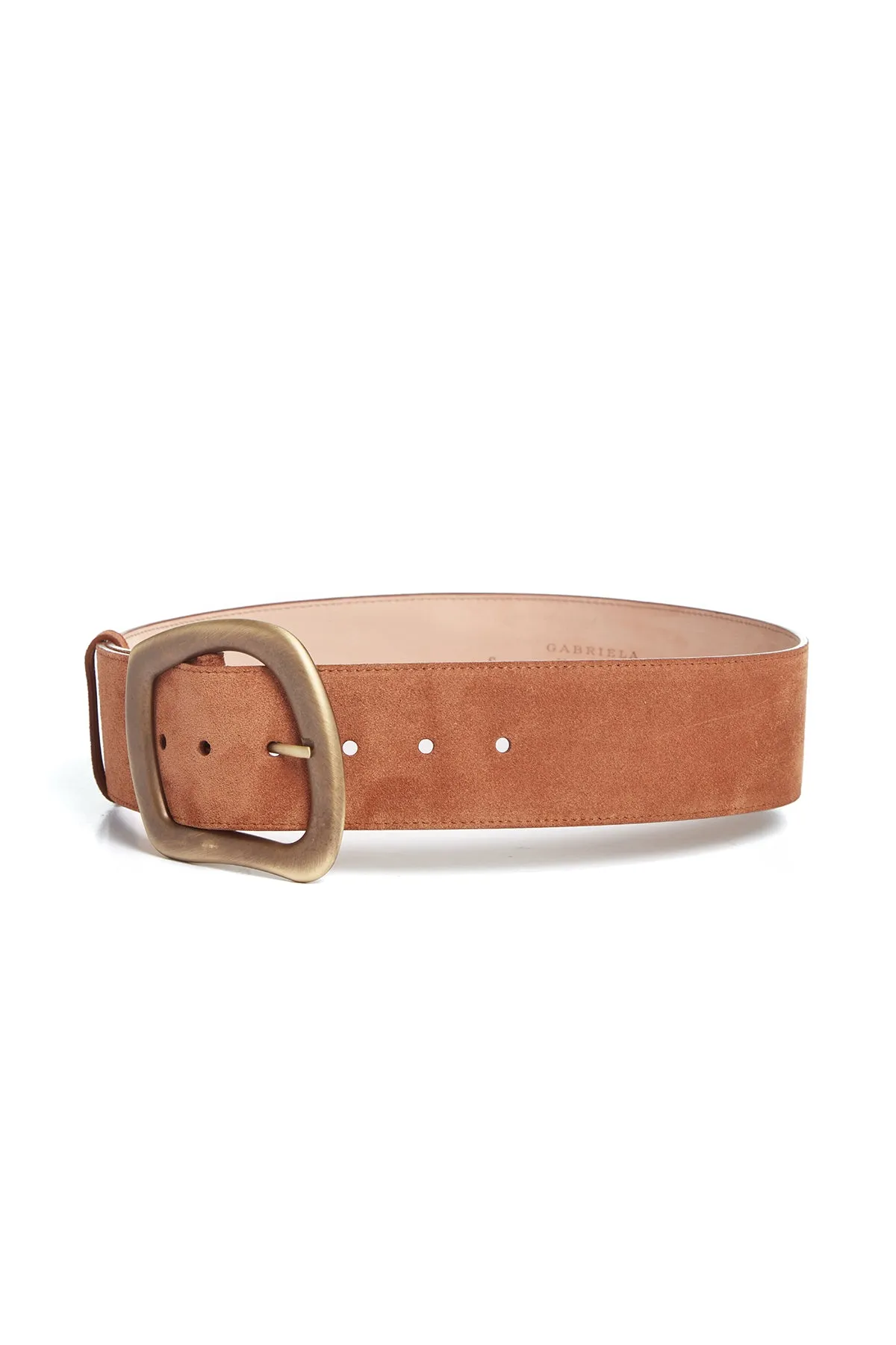 Large Simone Belt in Brown Suede