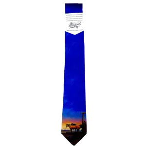Limited-Edition Outside Sunset with Horses Silk Tie by Howard Post
