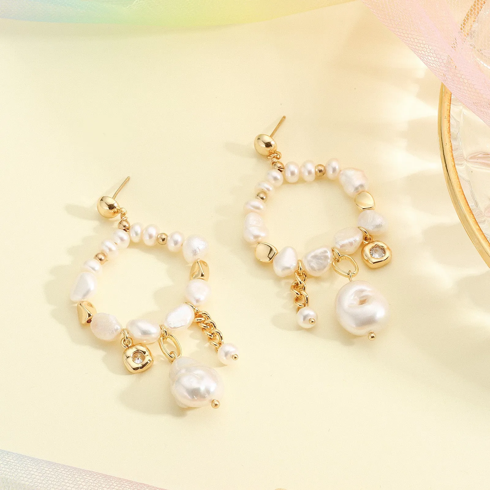 Pearl Hollow Earrings