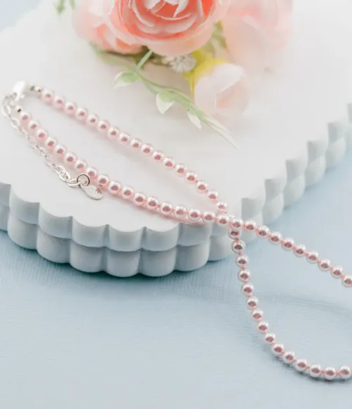 Pink Pearl Necklace for Baby & Kids