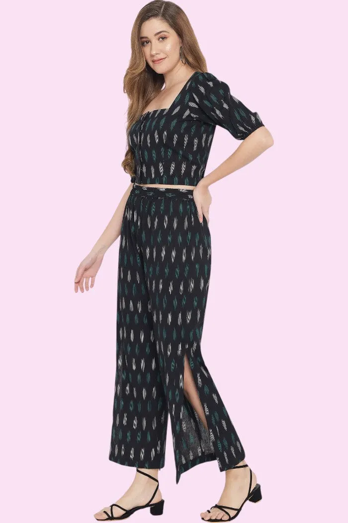 RAMAJIKK BLACK PEARL MULTI IKAT CO-ORD SET