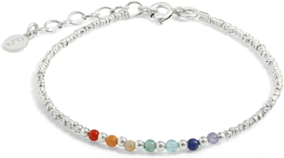 Simbolik Bracelet - Authentic 925 Sterling Silver - Handcrafted Energy Healing Jewelry for Women - Real Stones & Crystals - Ideal Birthday & Christmas Gift