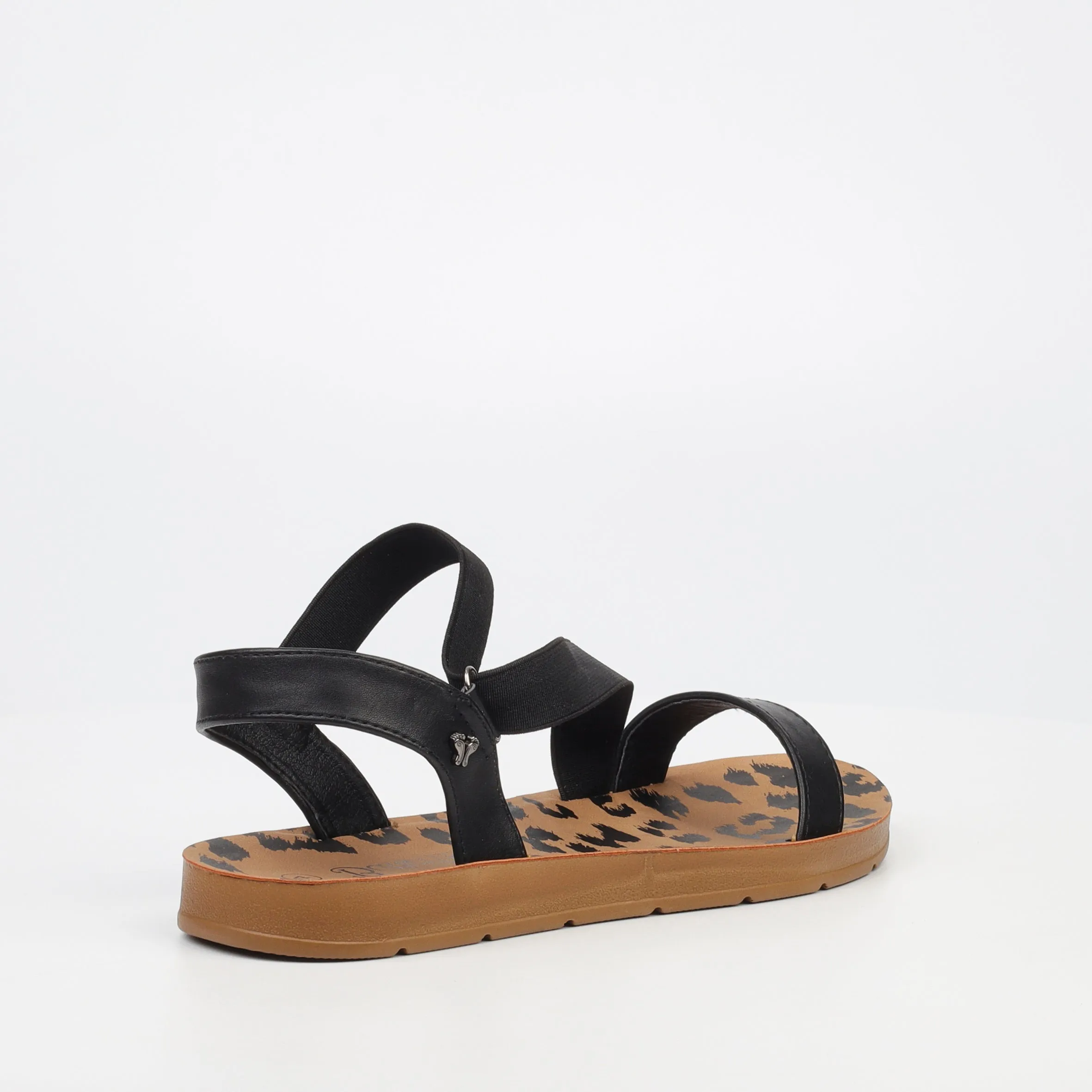 Zina 17 - Black  Crossover Elastic Sandals